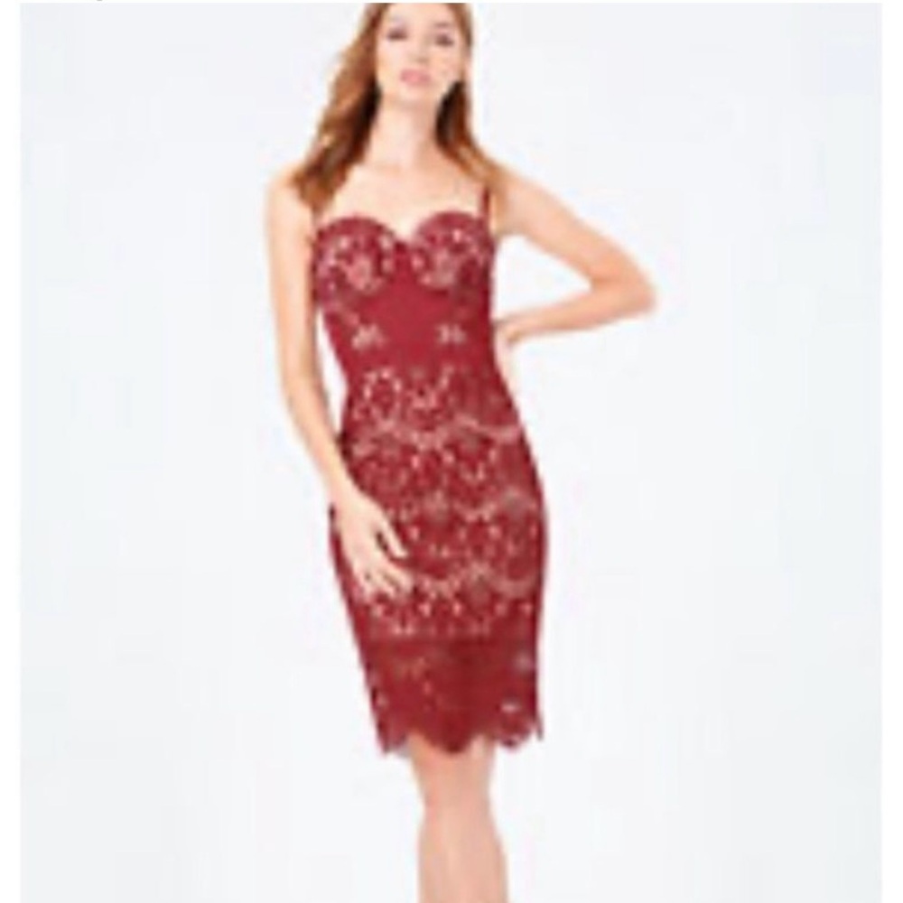 Bebe Clarissa lace bustier dress Size 2